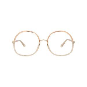 Chloé Round-Frame Injection Optical Frames Orange Womens